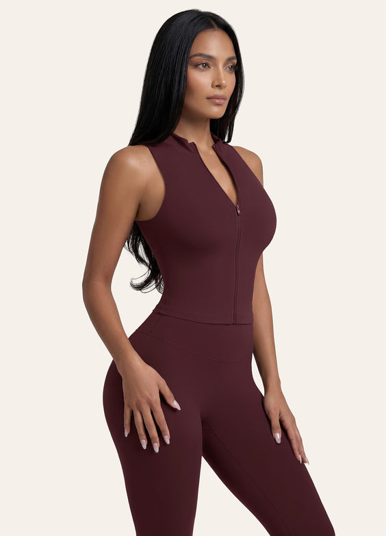 Sculpt Zip Crop Vest