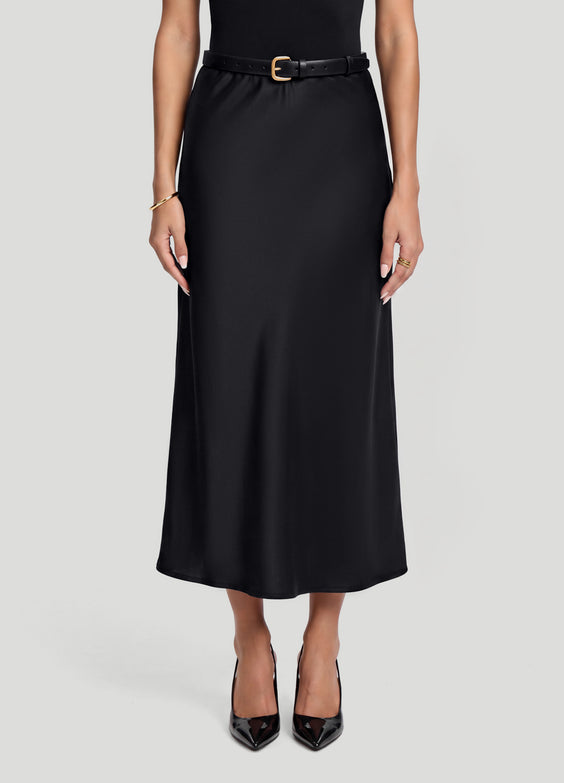 Satin Midi Skirt