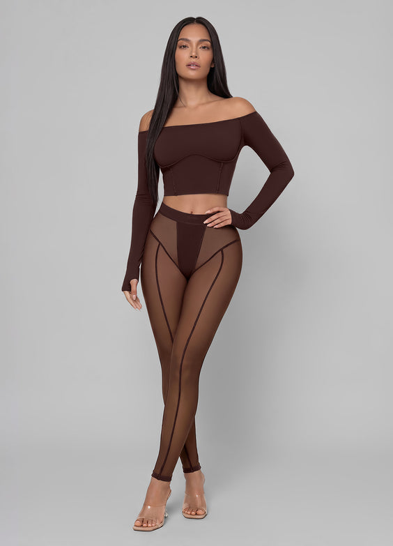 Off-the-Shoulder Long Sleeve Top