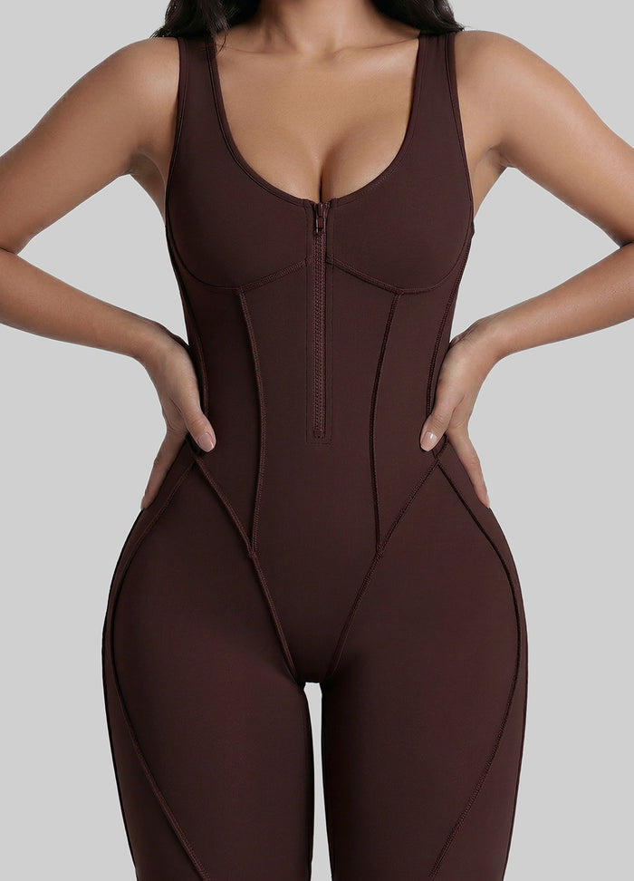 Sleeveless Scoop Neckline Shorts Catsuit