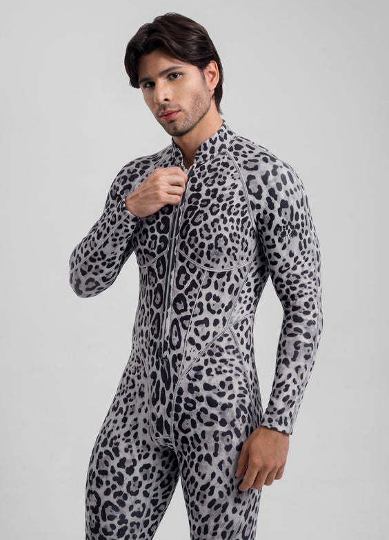 Snow Leopard Closed-Back Herosuit