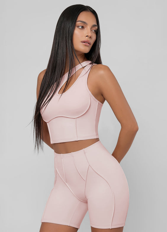 One-Shoulder Cutout Crop Top