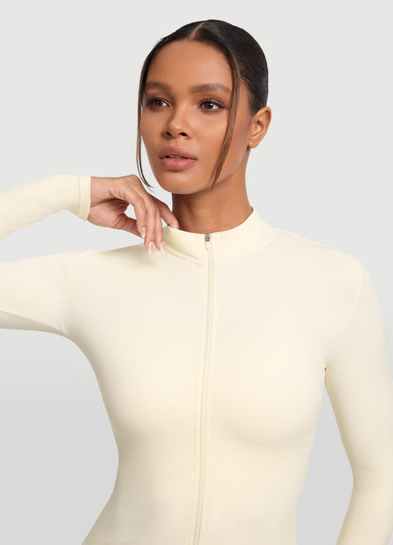 Sleek Zip-Up Long Sleeve Jacket