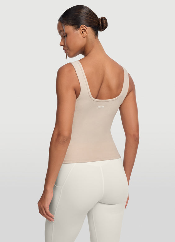 Button Front Tank Top
