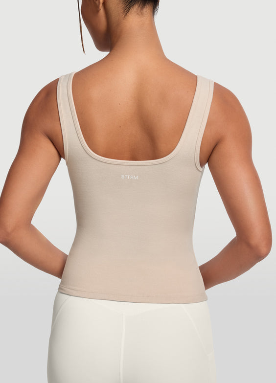 Button Front Tank Top