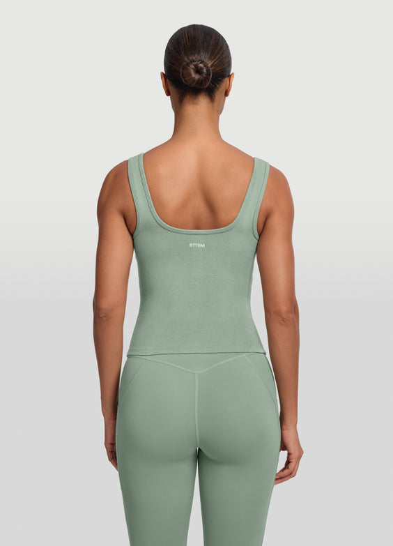 Button Front Tank Top