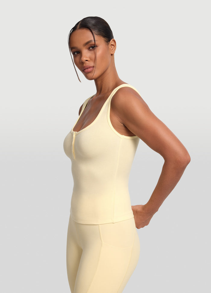 Button Front Tank Top