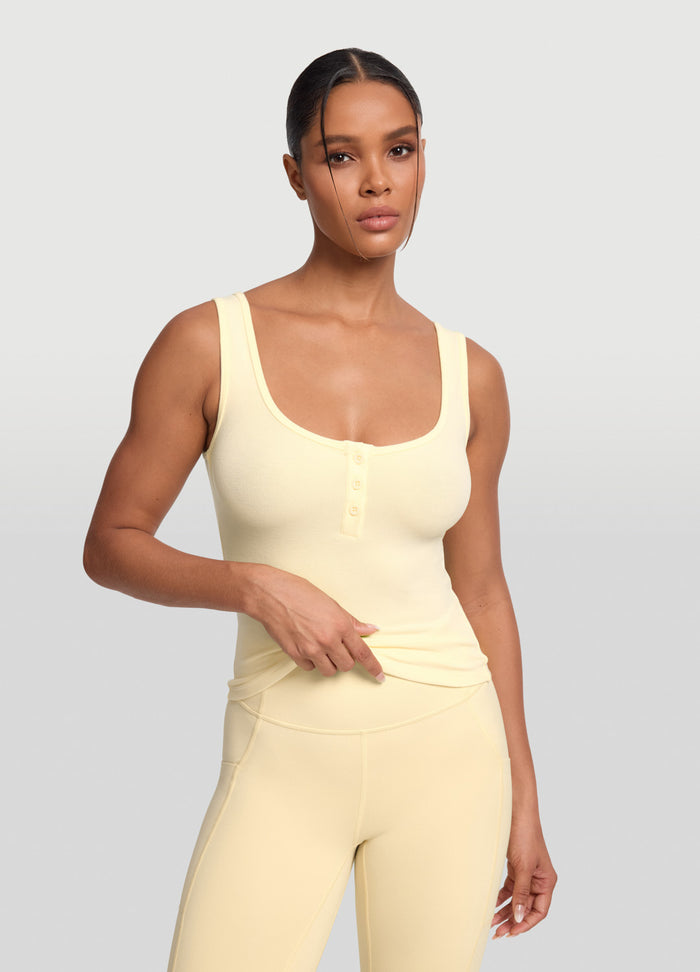 Button Front Tank Top