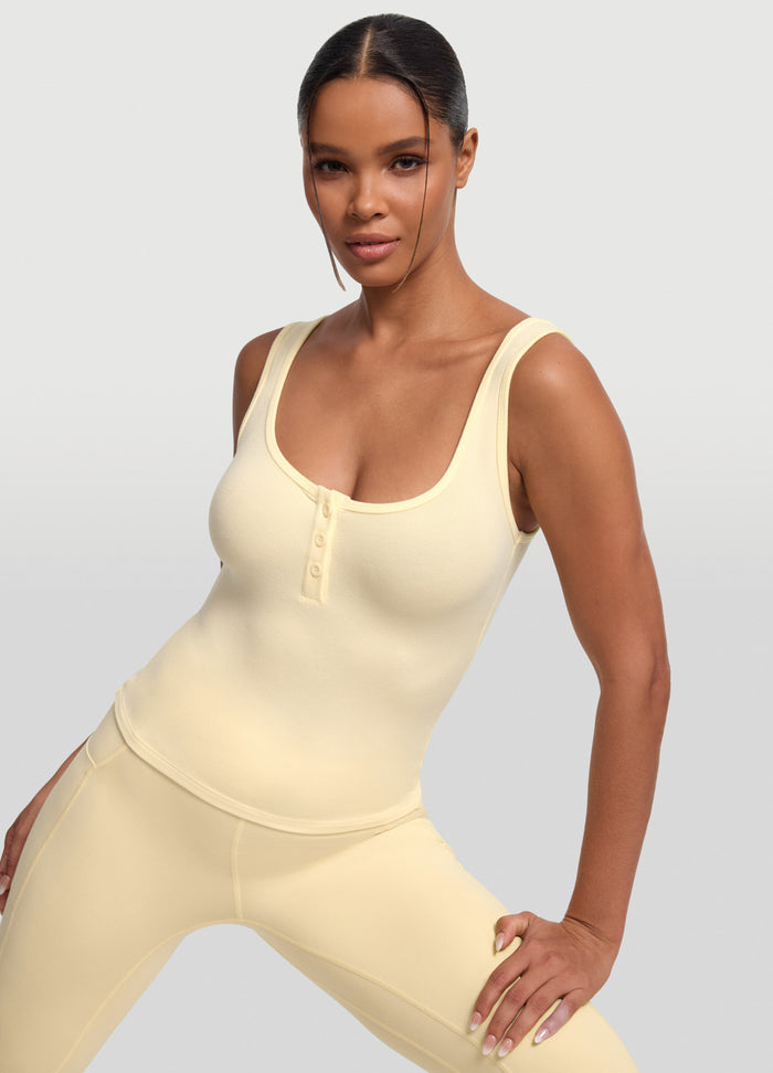Button Front Tank Top