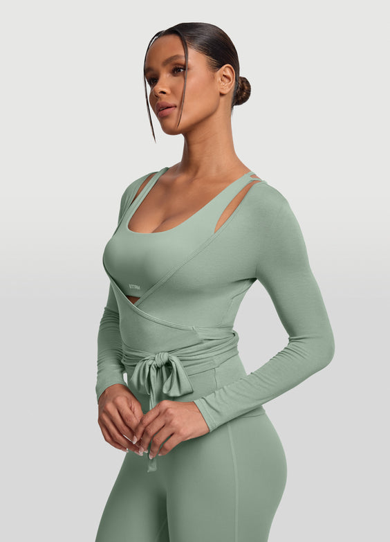 Seamless Pilates Wrap Top