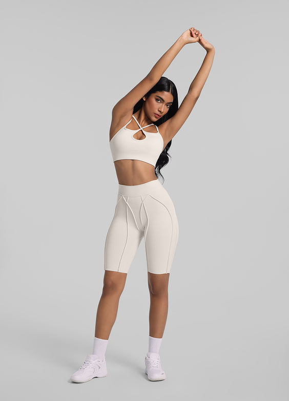 Figurformende Radler-Shorts mit Nahtdetails