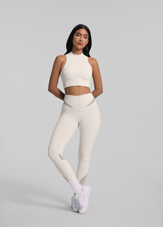 Legging en Mesh avec zip avant