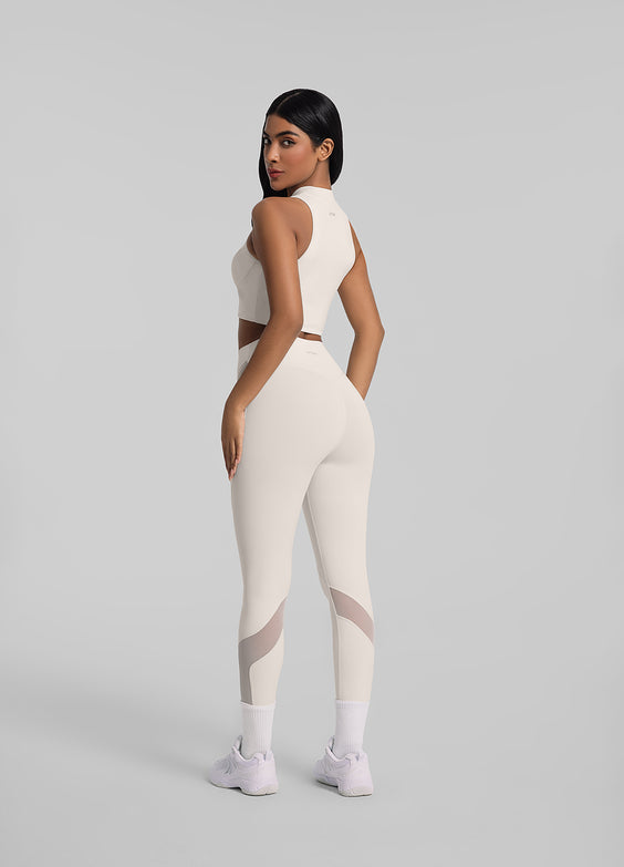 Legging en Mesh avec zip avant