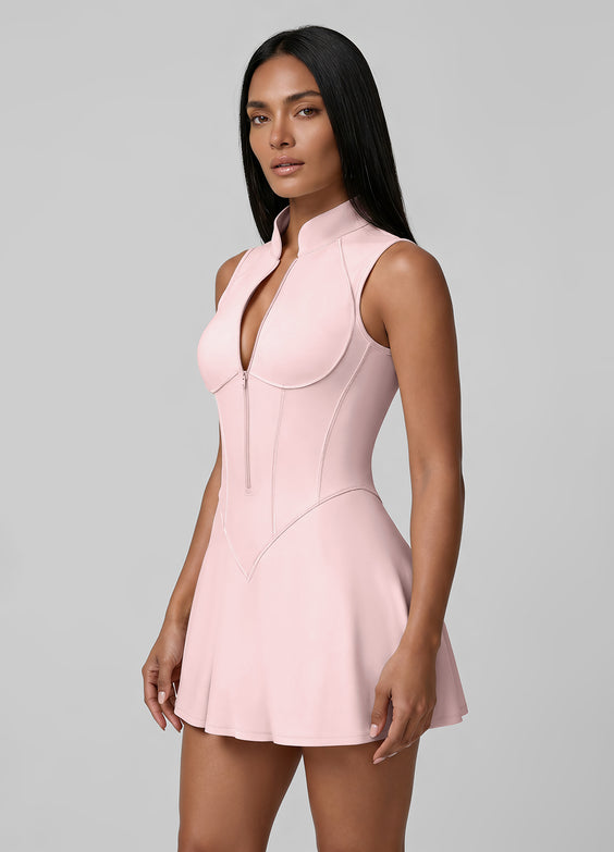 Closed-Back Contour Mini Dress