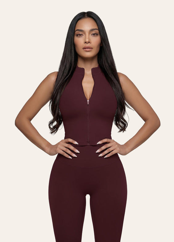 Sculpt Zip Crop Vest