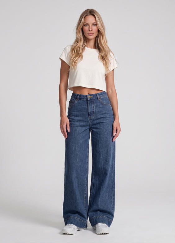 High Waisted Wide Leg Jeans