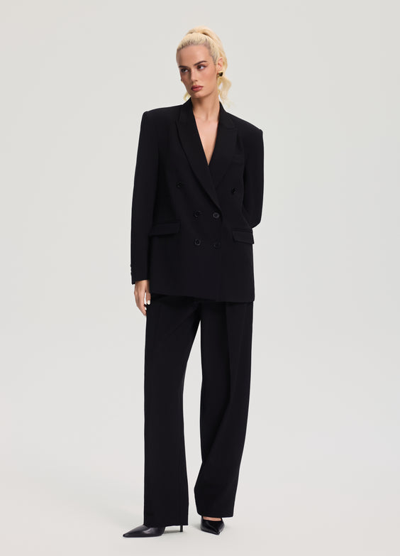 Double-Breasted Oversized Blazer