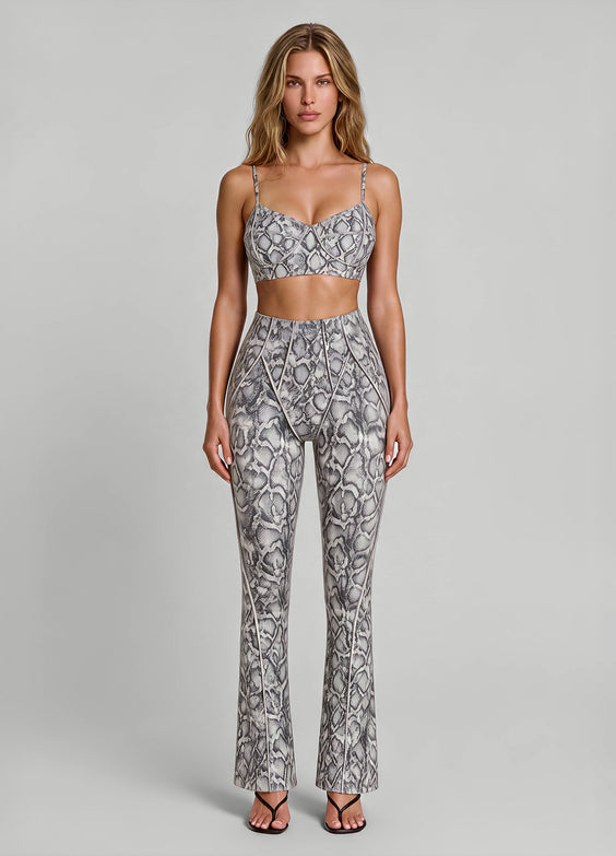 Silver Snake Contour Stitch Bralette