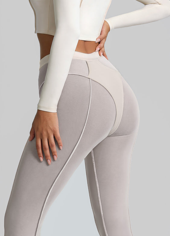 Semi-Sheer Contour Flare Leggings