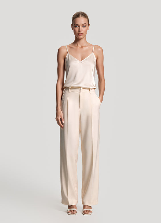 Mid Rise Wide-Leg Pants