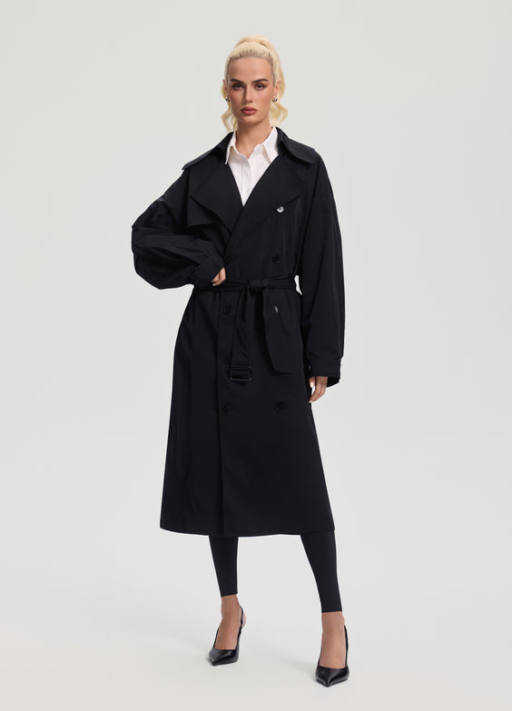 Oversized Double-Breasted Trench Coat
