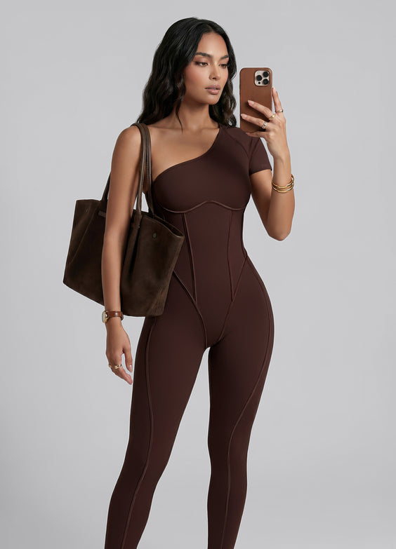 One-Shoulder Full-Length Catsuit