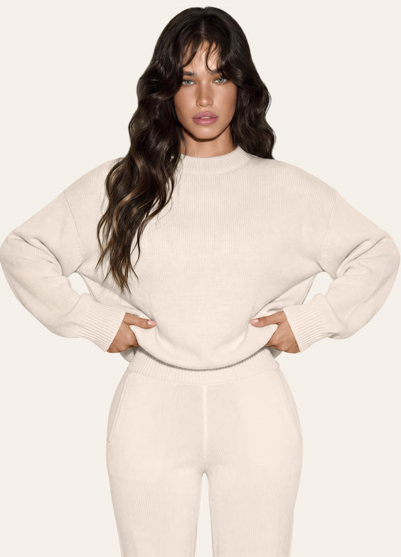 Maglione donna girocollo in maglia leggera