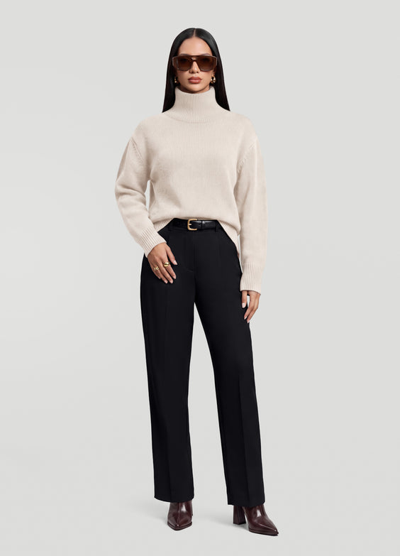 Oversized Wool Turtleneck Sweater
