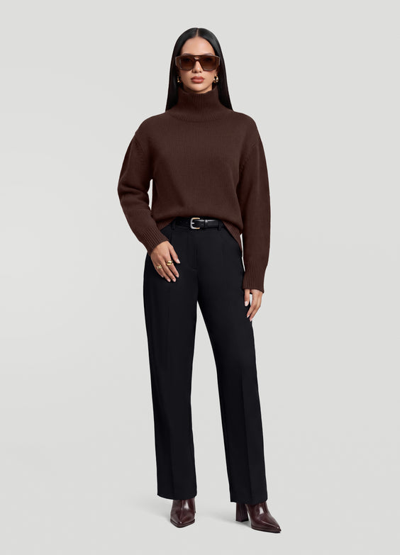 Oversized Wool Turtleneck Sweater