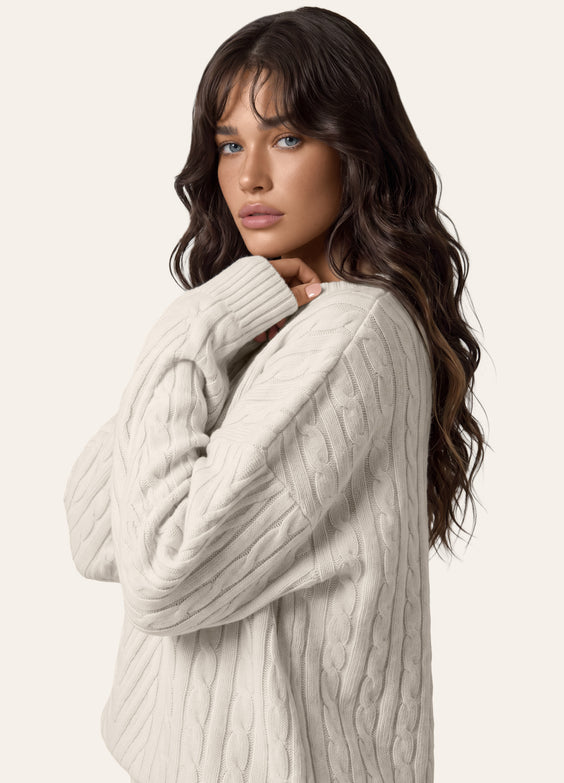 Fisherman Cable Knit Sweater