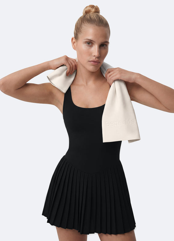 Open-Back Pleated Tennis Dress