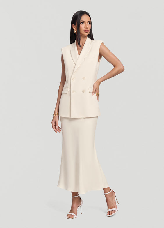 Satin Midi Skirt