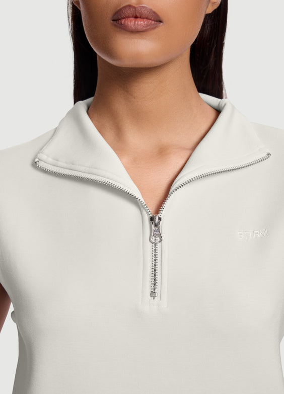 Sleeveless Half-Zip Sweatshirt