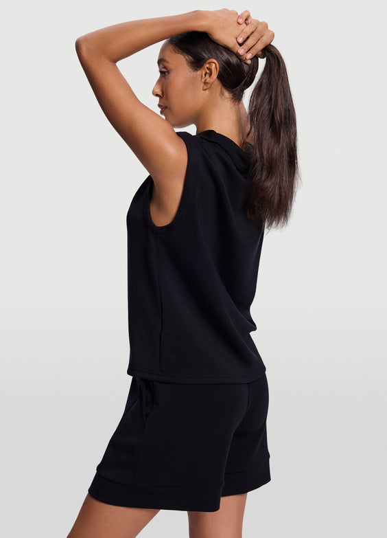 Sweat demi-zip sans manches