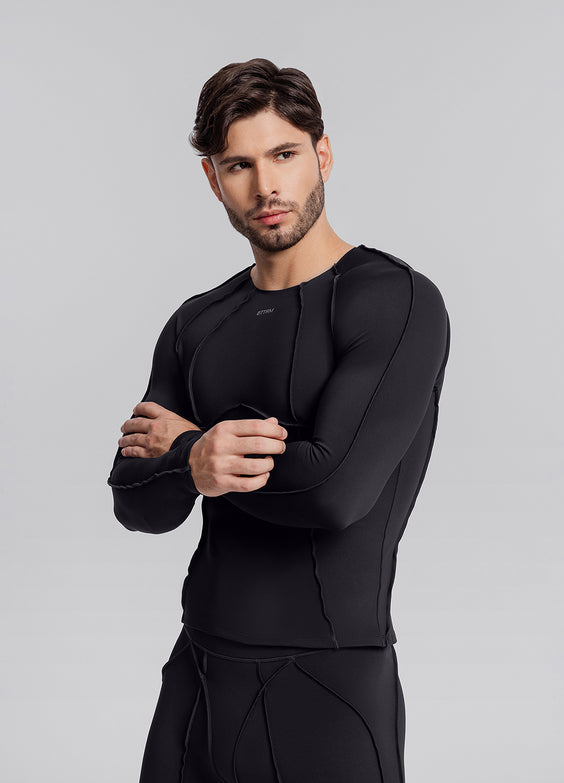 Contour Stitch Long Sleeve Top
