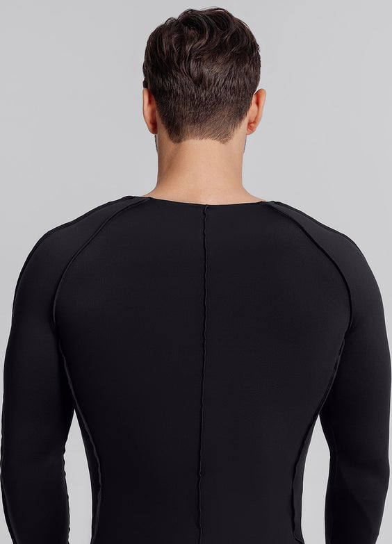Contour Stitch Long Sleeve Top