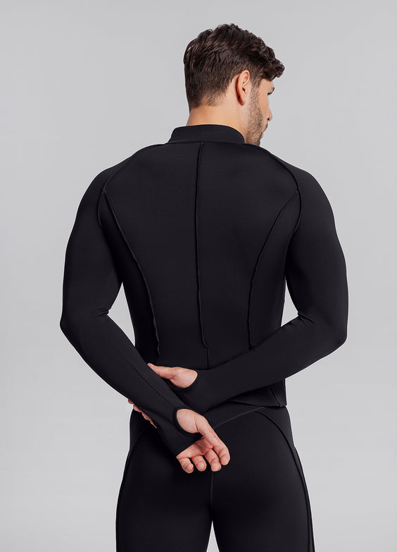 Contour Zip-Up Long Sleeve Top