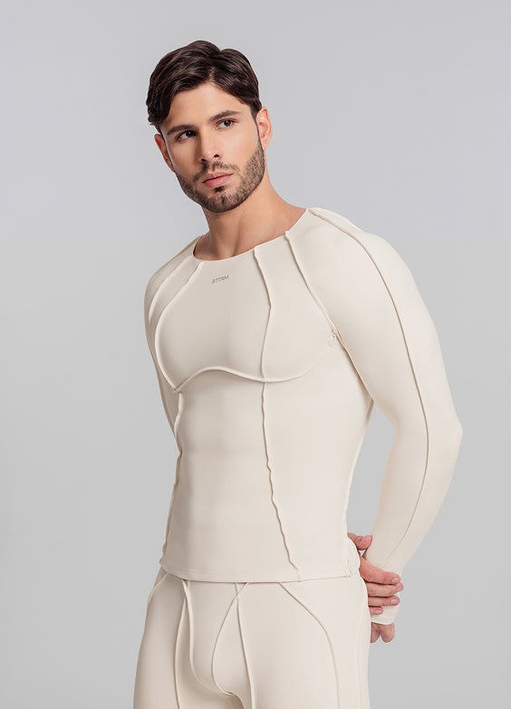 Contour Stitch Long Sleeve Top