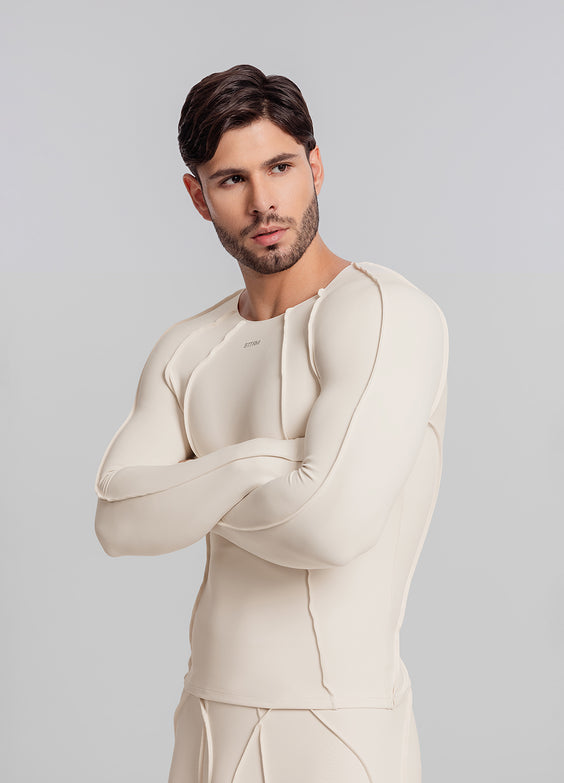 Contour Stitch Long Sleeve Top