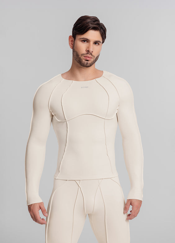 Contour Stitch Long Sleeve Top