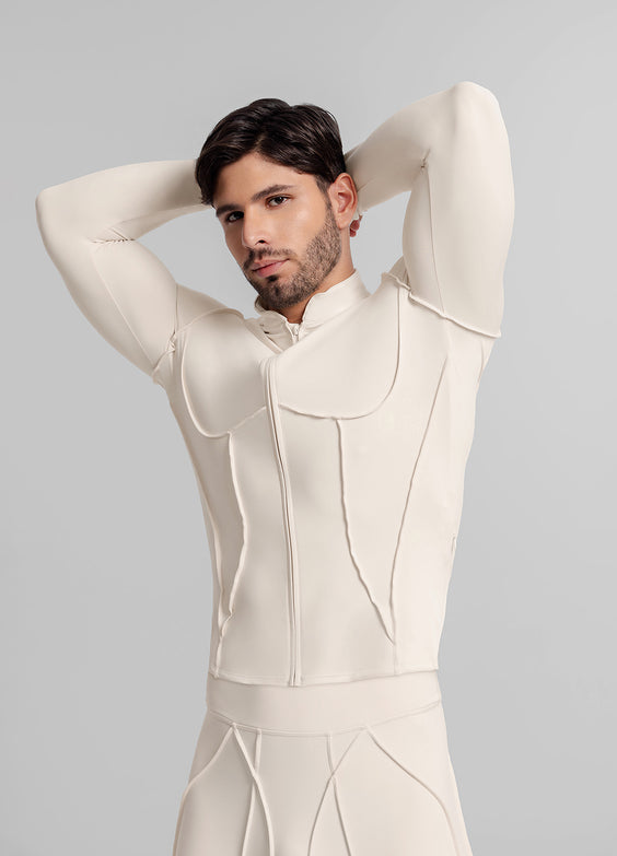 Contour Zip-Up Long Sleeve Top