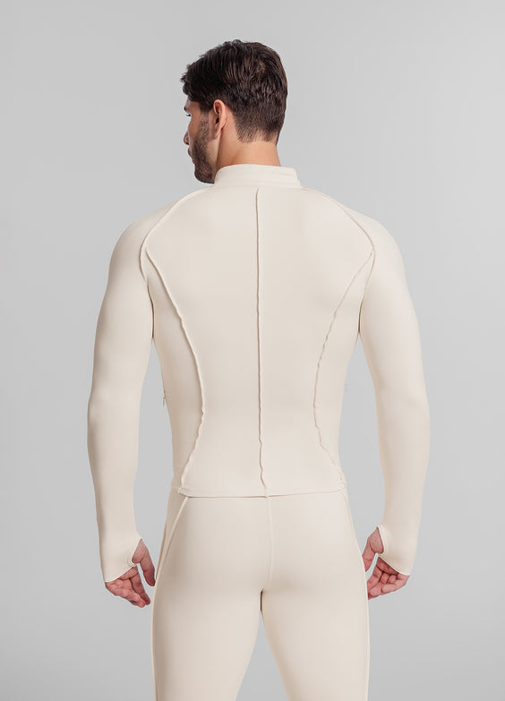 Contour Zip-Up Long Sleeve Top