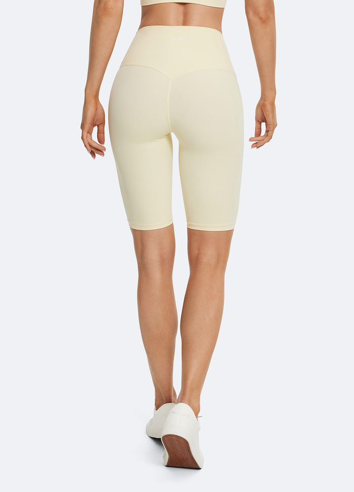 Short cycliste jaune pastel