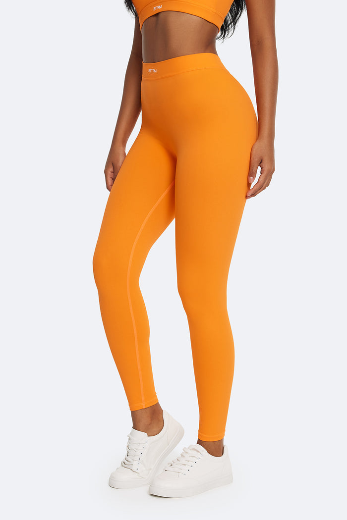 Leggings de cintura alta acanalados