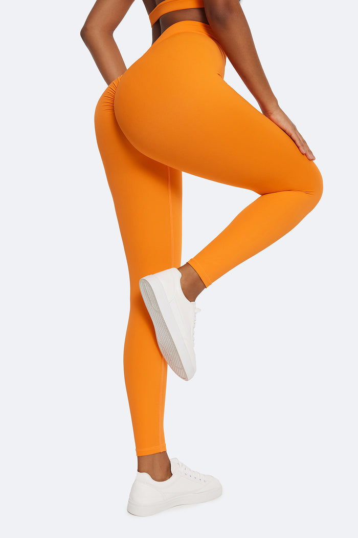 Leggings de cintura alta acanalados