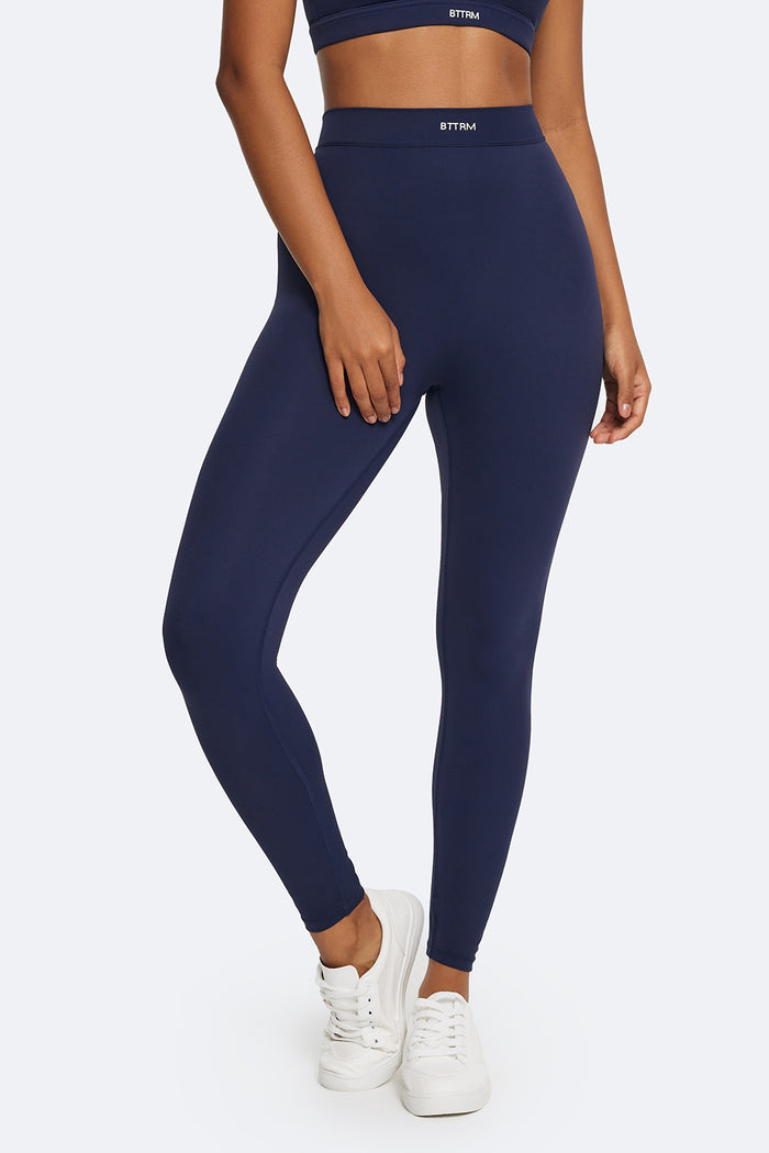 Leggings de cintura alta acanalados