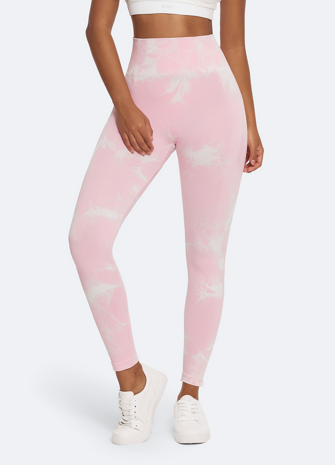 Goldsheep Leggings Cotton Candy Skies Pink White Cotton Candy sold Cloud Tie Dyed M