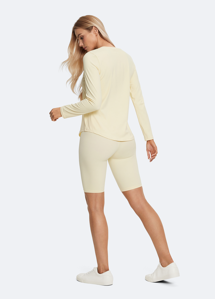 Short cycliste jaune pastel