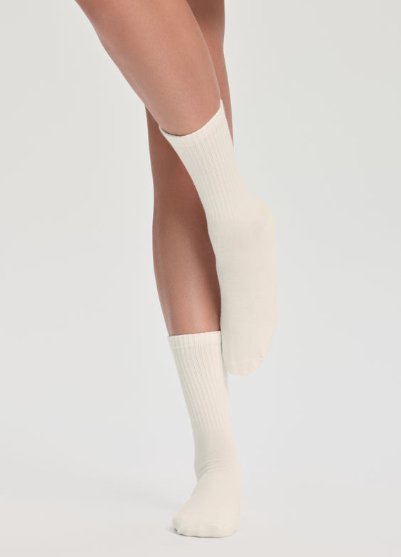 Ribbed Crew Socks