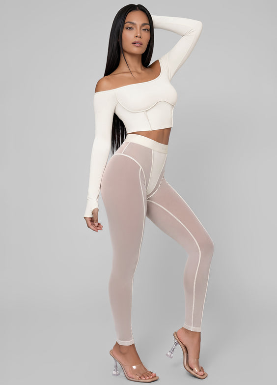 Off-the-Shoulder Long Sleeve Top